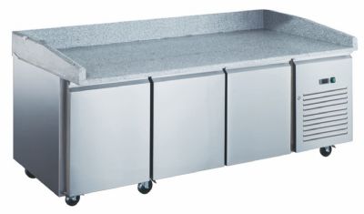 Table  pizza rfrigre positive en inox avec vaporateur ventil - 3 portes -  580 litres - PZ3601X