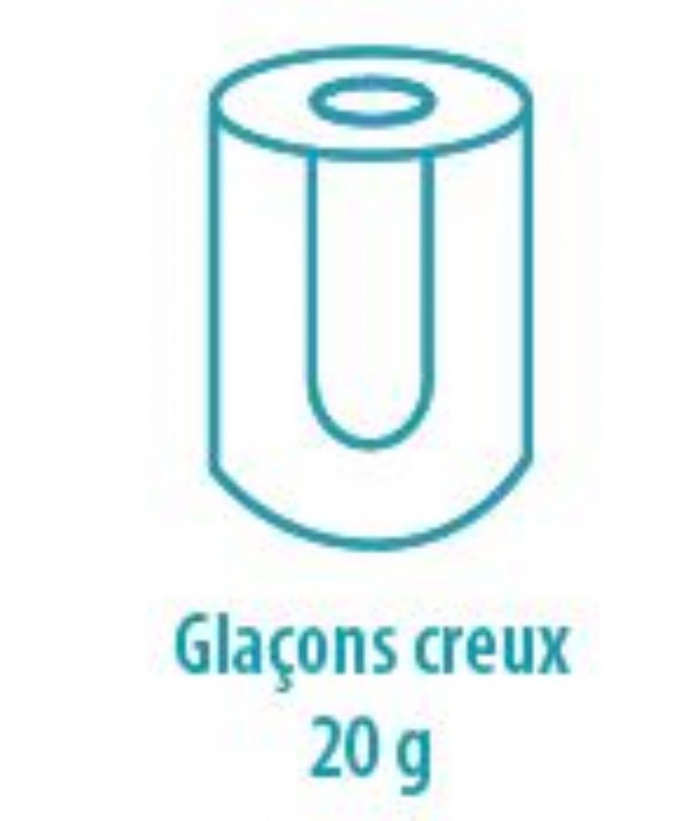 Machine  glaons creux 20g  air avec rserve intgre 50 kg - production de grande qualit 122 kg/24h