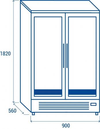 Armoire de maturation a viande 2 portes +2/+10 C 138L R290