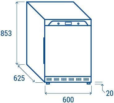 Conglateur 1 porte pleine   200 Litres 2 tagres + 1 en bas R600A