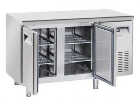 Table rfrigre ngative -22C  -18C 2 portes GN1/1 inox 260L - 1350x700x850 mm