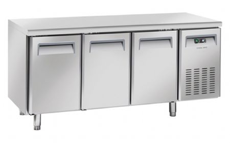 Table rfrigre positive -2C  +8C  3 portes GN1/1 inox 400L - 1800x700x850 mm