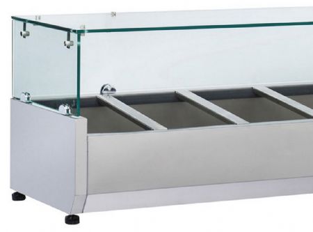 Meuble  pizza 600x400 1 porte + 5 tiroirs spcial pizza inox 220L - 1900x800x1040 mm