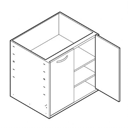 lment professionnel avec 2 portes battantes et 2 tagres intermediaires - 1200x590x900 mm