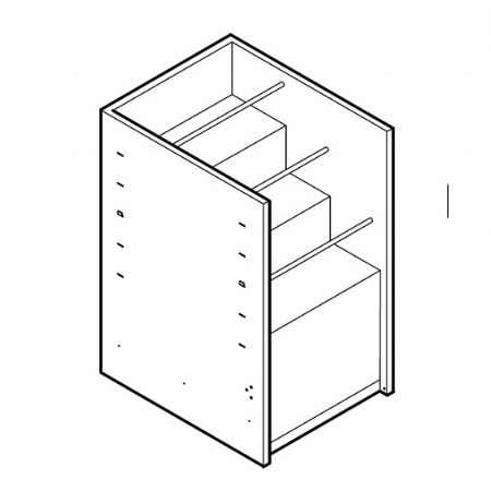 lment professionnel ouvert avec porte-bouteilles - 400x590 mm