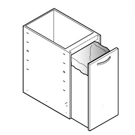 Trmie vide dchets amovible 400x590 mm