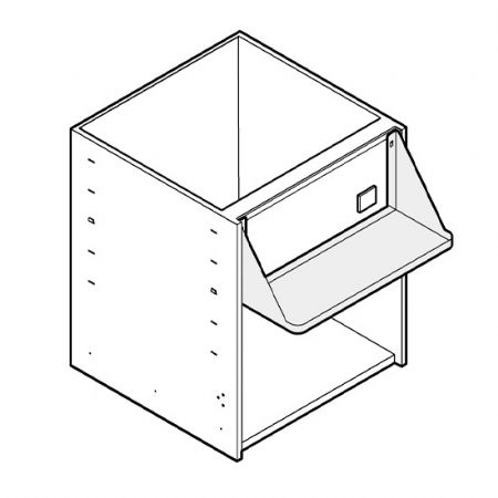 lment professionnel ouvert avec porte-blender et prise Schuko - 400x590 mm