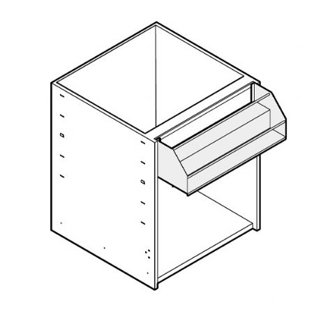 lment professionnel ouvert avec porte-bouteilles double - 600 x690 mm