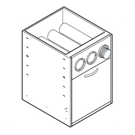 Module professionnel porte-verres en plastique avec porte battante 600x590 mm