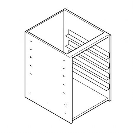 lment professionnel ouvert avec glissires porte-paniers - 450x590 mm