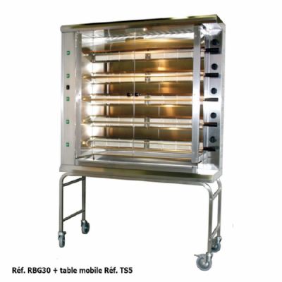 Rtissoire gaz de march grande capacit - 30 poulets - RBG30