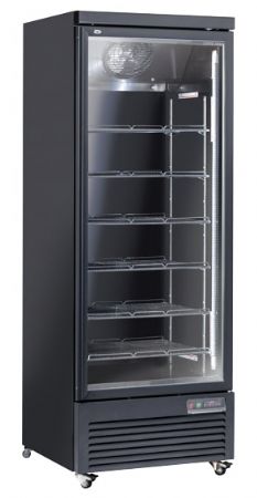 Vitrine pour boissons 1 porte vitre  600 litres 750x740x2040 mm  noire R290