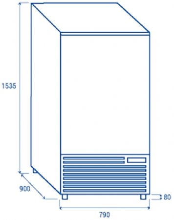 Cellule de refroidissement 10 grilles GN 1/1 - 790x900x1535 mm