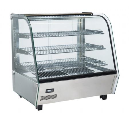 Vitrine de comptoir pour aliments chauds vitre incurve 120L - 692x582x685 mm