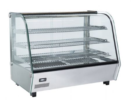 Vitrine de comptoir pour aliments chauds vitre incurve 160L - 870x582x685 mm