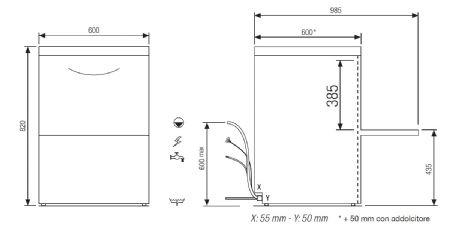 Lave-vaisselle professionnel avec 13 programmes - panier 500x500 mm