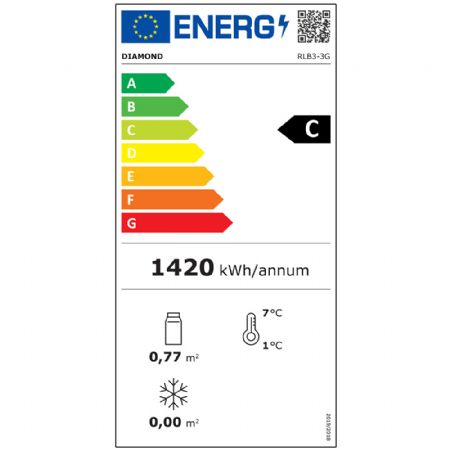 Refroidisseur de bouteilles 3 portes vitres 500 litres pieds rglables