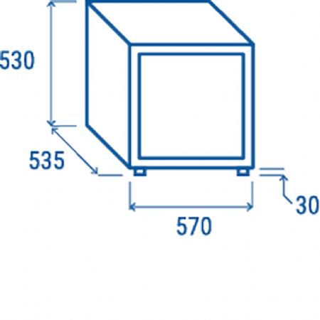 Conglateur vertical acier laqu gris 1 porte vitre 50L - 570x535x530 mm