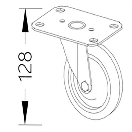 Option: Roue avec support fixe