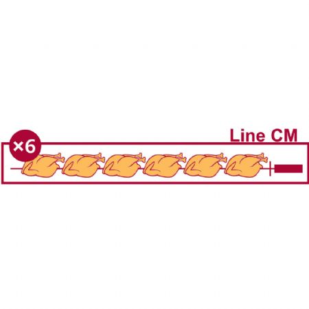 Rtissoire lectrique vitrocramique 3 broches (18 poulets) 1098x480x820 mm