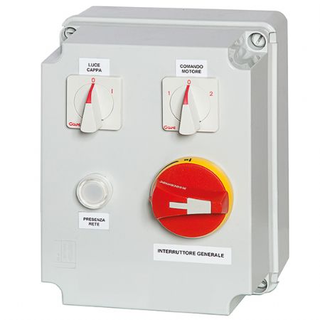 Rgulateur de vitesse avec lectro  2 vitesses 400 V max 0,55 kW avec interrupteur l'clairage