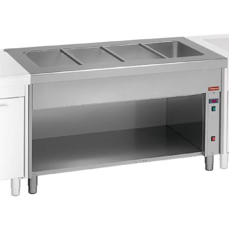 Elment bain-marie sur meuble ouvert 4x GN 1/1 1500x800x900 mm