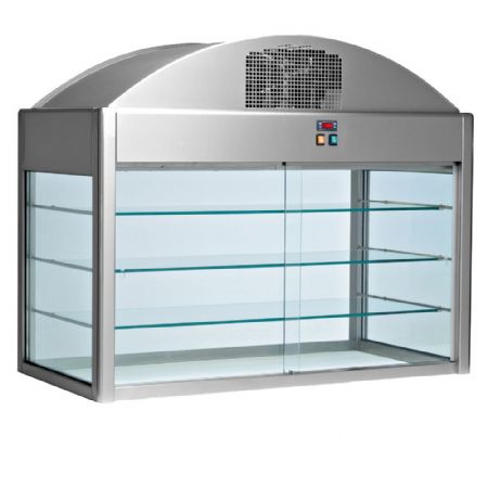 Vitrine rfrigre indpendante avec rideau (avec fond) 1410x730x1150 mm