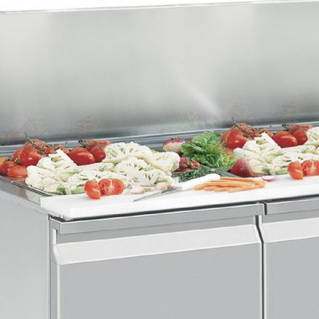 Saladettes avec couvercle 2x GN1/1+3x GN 1/6-150 mm + reserve 2 pt.GN 1/1, 240 Lit 900x700x870/1180 mm