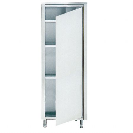 Armoire de rangement inox avec porte battante et 3 tagres 1000x600 mm