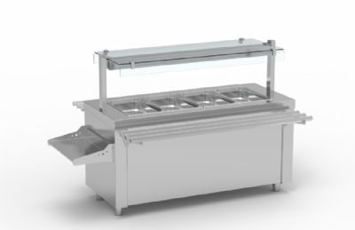 Ilt central self inox avec cuve rfrigre 5 GN 1/1-200 - 2000x700x850 mm