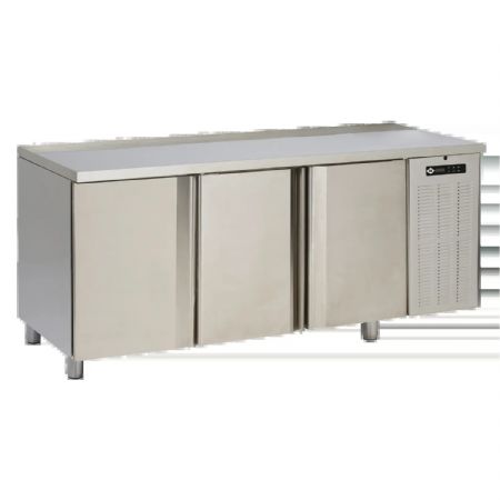 Table desserte rfrigre pro positive 3 portes GN1/1  inox 1950x750x850 mm