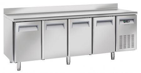 Table rfrigre ngative -22 / -18 325X410 4 portes dosseret inox 458L - 2250x600x950 mm