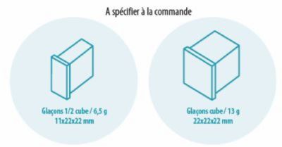 Tte de production  glaons cube 12g  vaporateur vertical  air - production 220 kg/24h