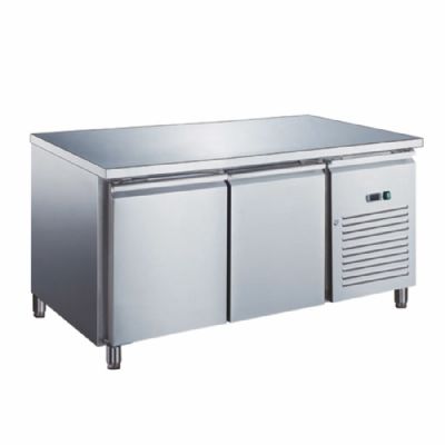 Table rfrigre inox positive avec vaporateur ventil - 2 portes - 228 litres - Sans dosseret - SN2101X