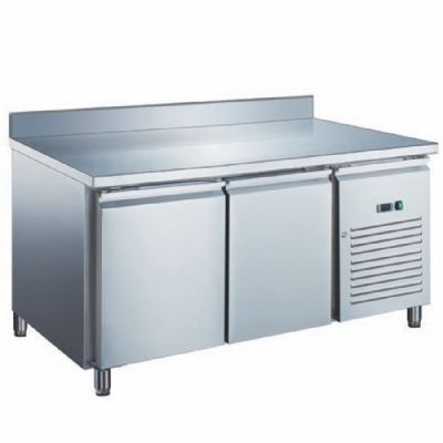 Table rfrigre inox positive avec vaporateur ventil - 2 portes - 228 litres - Avec dosseret - SN2201X