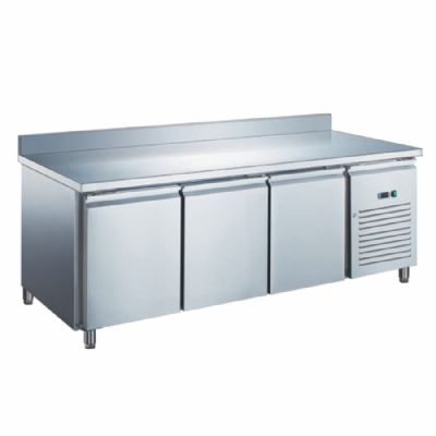 Table rfrigre inox positive avec vaporateur ventil - 3 portes - 339 litres - Avec dosseret - SN3201X