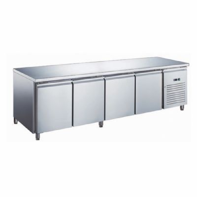 Table rfrigre inox positive avec vaporateur ventil - 4 portes - 449 litres - Sans dosseret - SN4101X