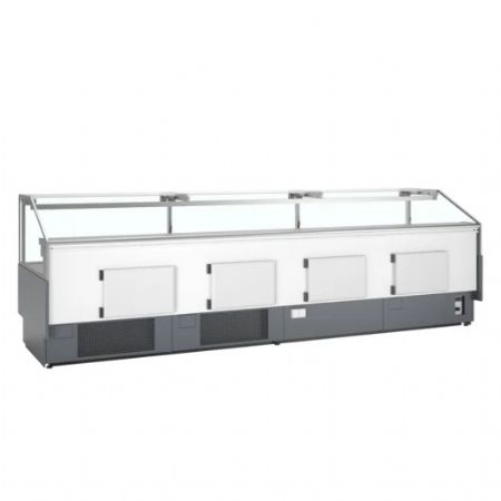 Vitrine rfrigre 0  +4 C pro grise avec plan de travail profondeur 900 mm 982 litres - 2548x1120x1190 mm