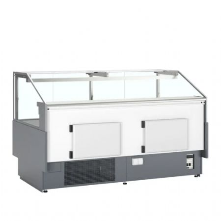 Vitrine rfrigre grise avec plan de travail de 825 mm de profondeur 469 litres - 1923x1120x1190 mm