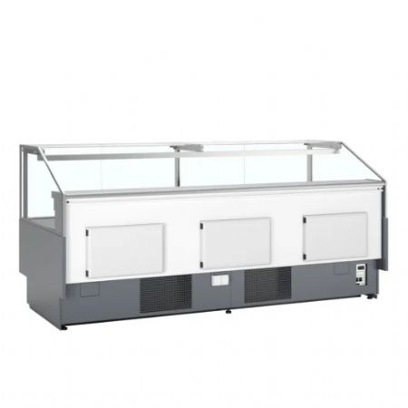 Vitrine rfrigre professionnelle avec plan de travail de 825 mm de profondeur 627 litres - 2548x1120x1190 mm