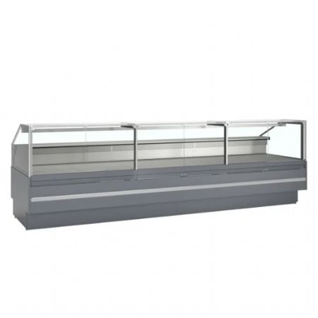 Vitrine rfrigre grise avec plan de travail de 825 mm de profondeur 947 litres - 3798x1120x1190 mm