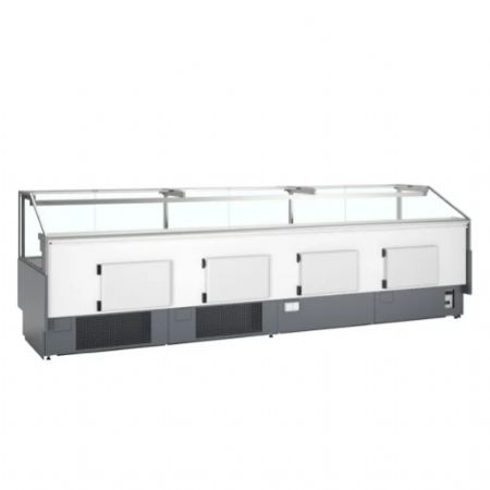 Vitrine rfrigre grise avec plan de travail de 825 mm de profondeur 947 litres - 3798x1120x1190 mm