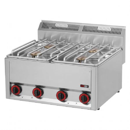 Cuisinire de restauration  gaz 4 feux 18 kW  poser