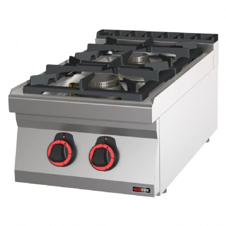 Cuisinire de restauration  gaz 2 feux 4,5kW + 7,5kW  poser