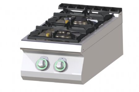 Cuisinire de restauration professionnelle 2 feux  gaz  poser