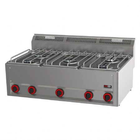 Cuisinire de restauration  gaz 5 feux 16,8 kW  poser