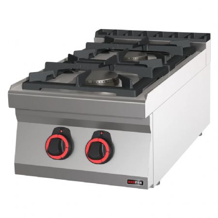 Cuisinire de restauration  gaz 2 feux 3,5kW + 6kW ECO  poser