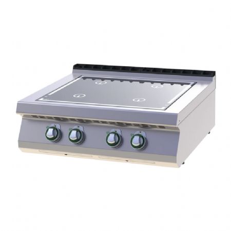 Cuisinire de restauration professionnelle  poser 4 feux  induction 3,5 kW chacun