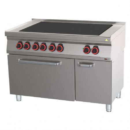 Cuisinire de restauration lectrique avec 6 coup de feu sur four GN 2/1