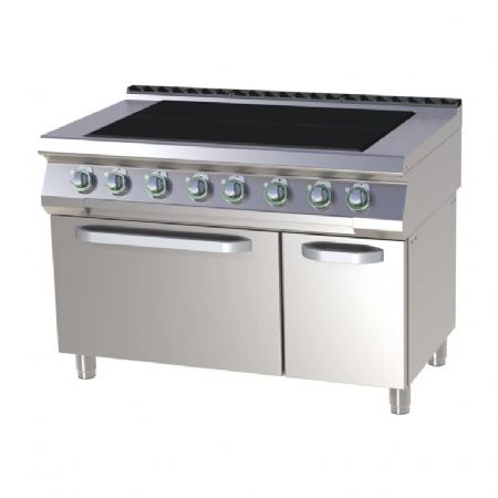 Cuisinire de restauration professionnelle lectrique 6 feux 2,5kW chacun sur four statique GN2/1